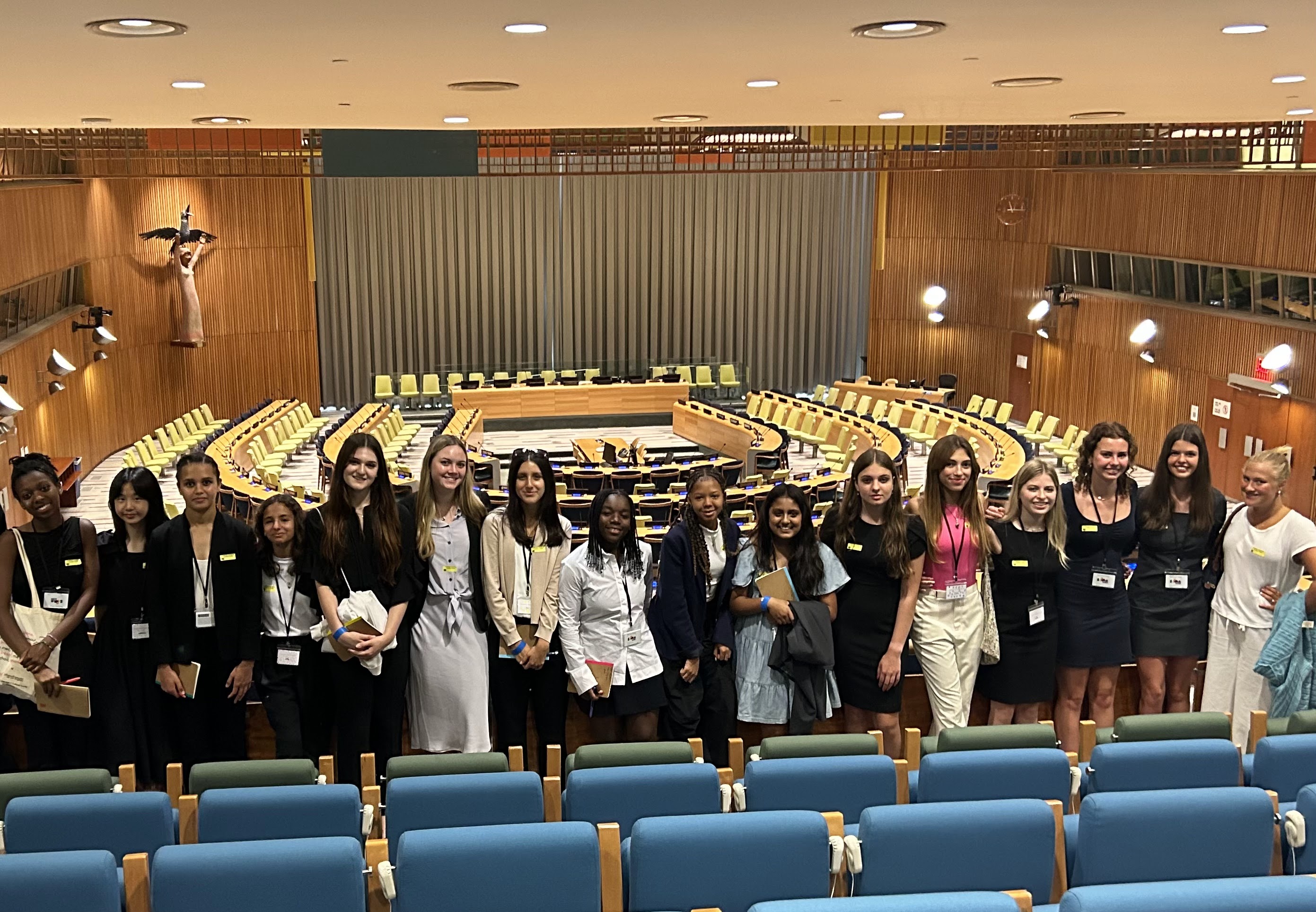 Summer in Farmington students at the UN in New York City