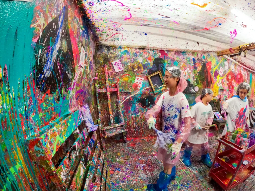 campers painting at Creative Jam Art Co.